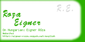 roza eigner business card